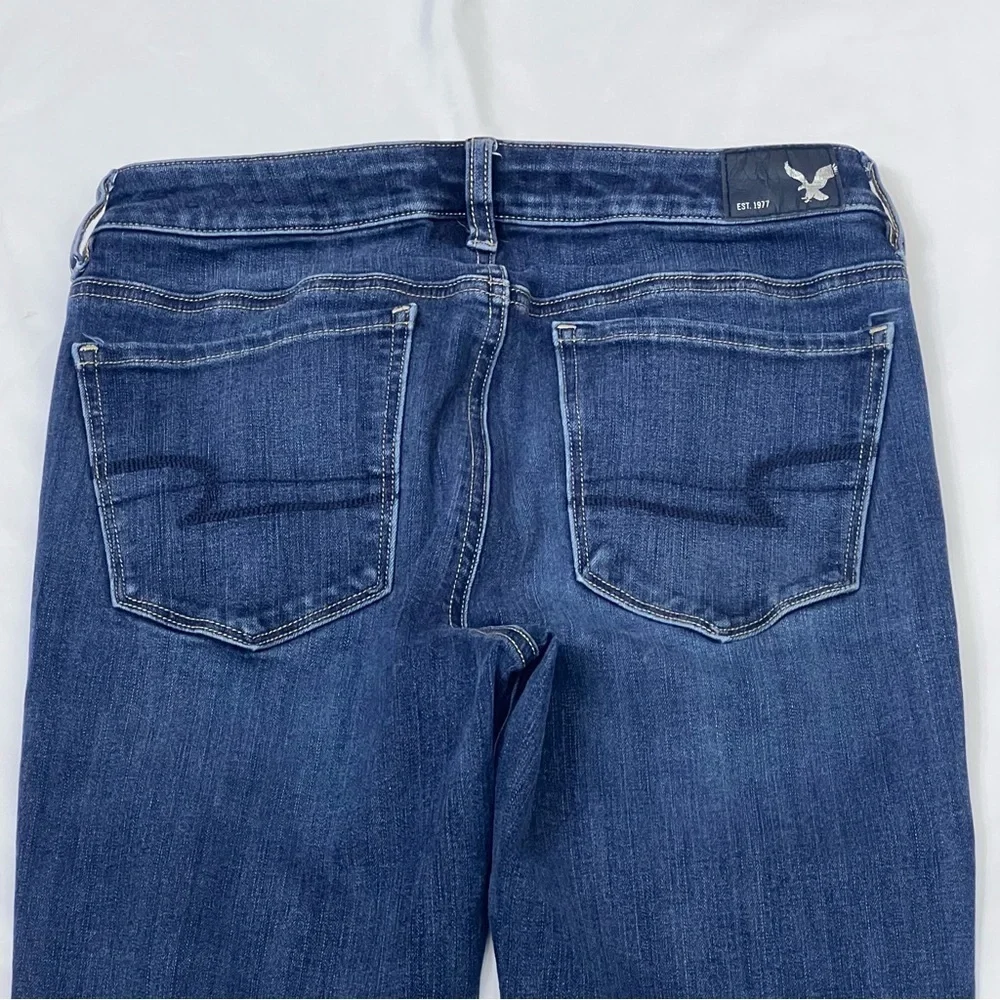 American Eagle Jeans Womens Size 6 360 Super Stretch High Rise Jegging Blue - Picture 5 of 12